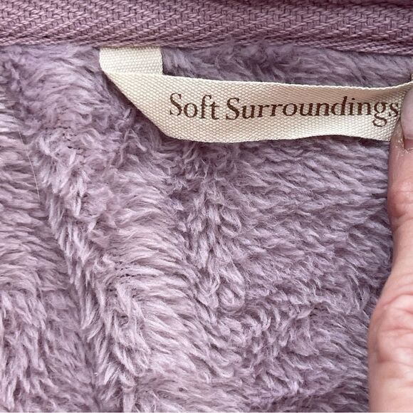 Soft Surroundings 3/4 Zip Tunic Sweater in Lavender, Size Medium - Picture 8 of 10